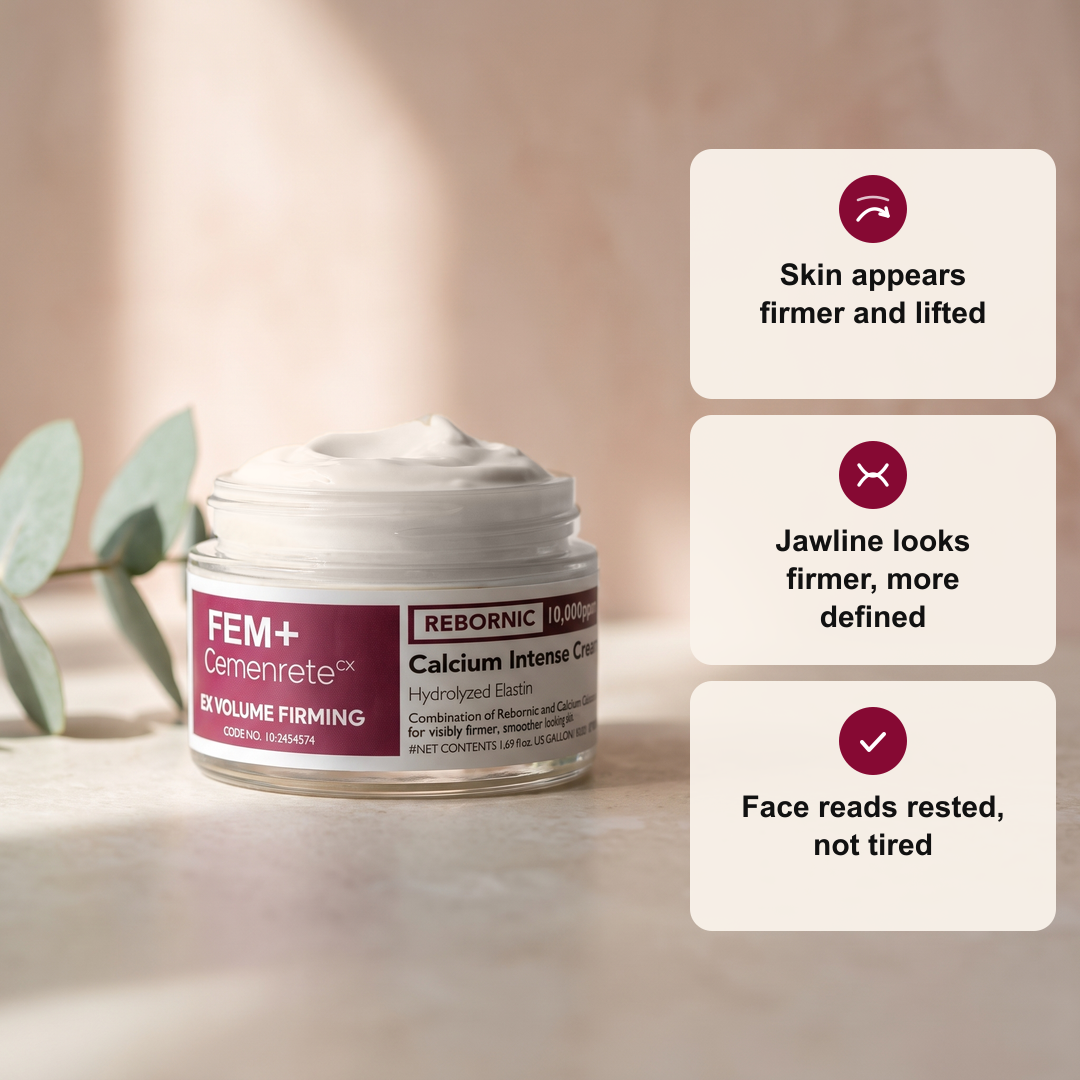 FEM+ Cemenrete Calcium Intense Cream, Firming Face Cream, 50 ml