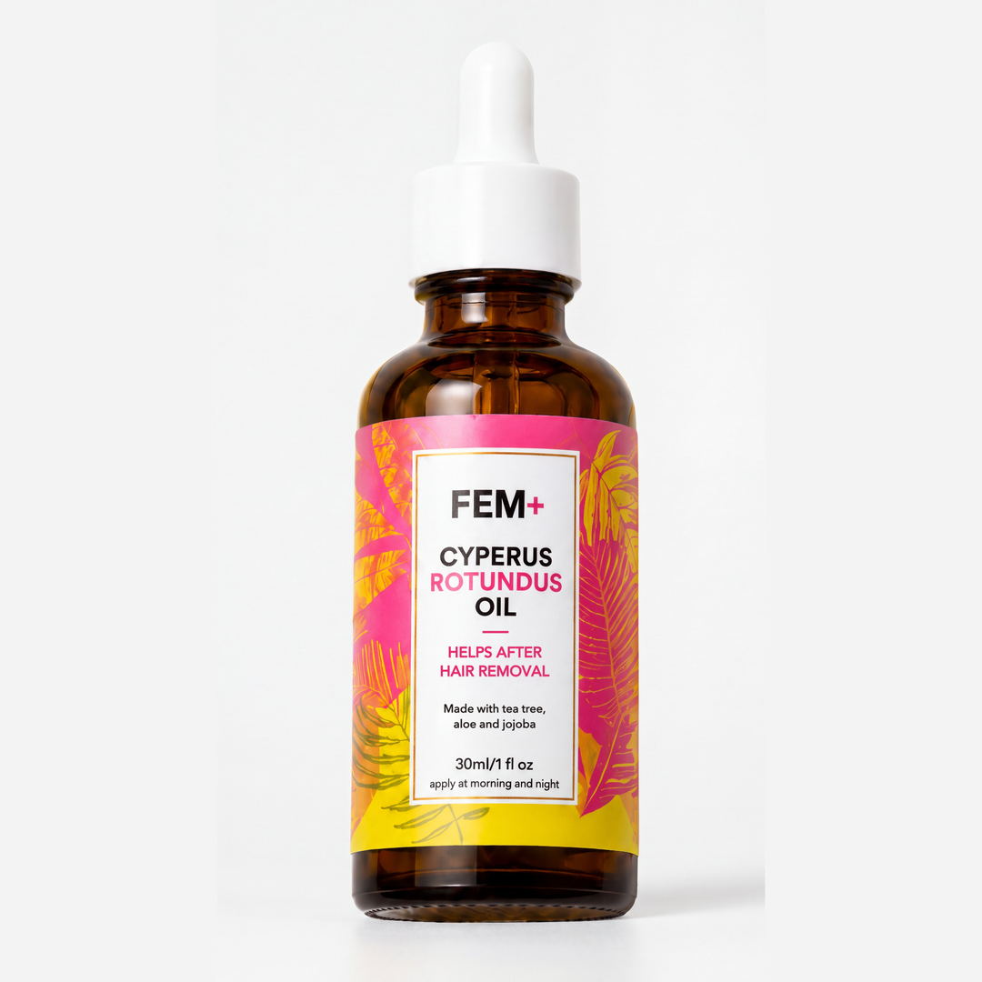 FEM+ Anti-Hair Growth Oil with Cyperus Rotundus, 30 ml