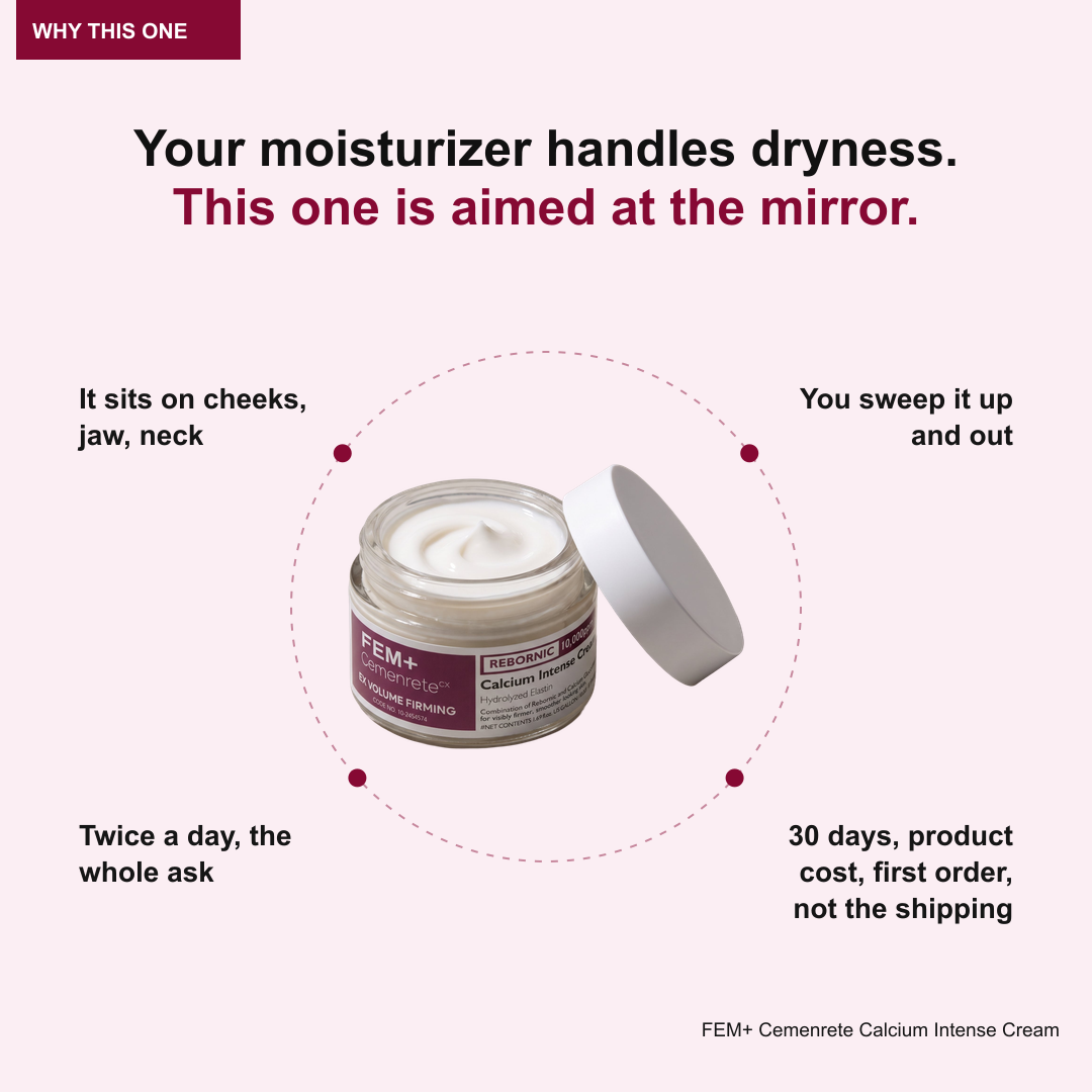 FEM+ Cemenrete Calcium Intense Cream, Firming Face Cream, 50 ml